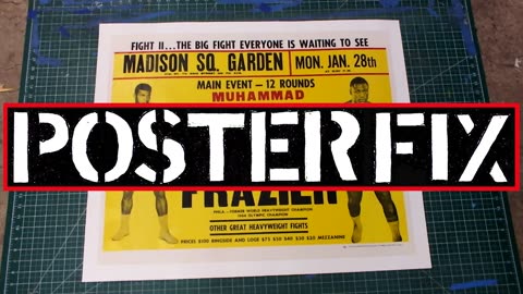 Muhammad Ali vs. Joe Frazier SUPER FIGHT II 1974 Poster Fix