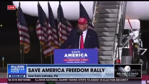 Trump: "Two years ago we were a great nation, and we will soon be a great nation again."