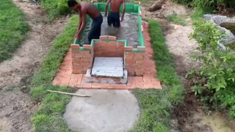 Primitive technology - Building Swimming Pool On home Underground