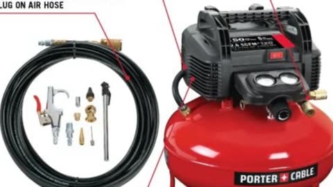 PORTER-CABLE Air Compressor, 6-Gallon, Pancake, Oil-Free