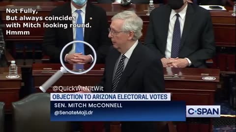 ILLUMINATI Hand Signs Directed At Mitch McConnell