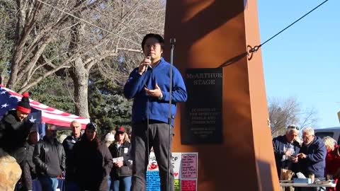 Dr. Daniel Nagase at Okotoks Alberta Rally Oct 31, 2021