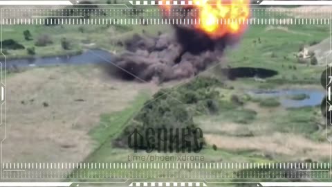 Russian drone destroyed a Ukrainian MT-LB resulting in a huge explosion