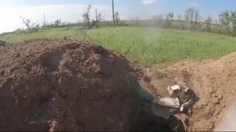 unit commander tells another group relocate to trenches after shelling.