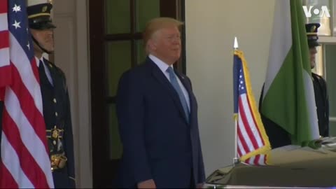 US President Donald Trump Greets Pakistan's Prime Minister Imran Khan at the White House