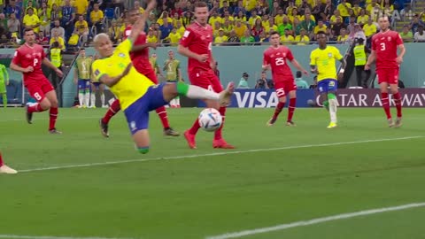 Casemiro downs Swiss _ Brazil v Switzerland _ FIFA World Cup Qatar 2022