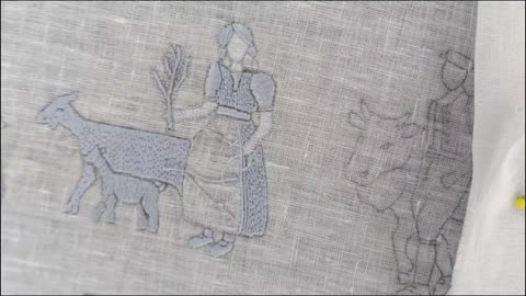 White Embroidery, A girl herding the goats