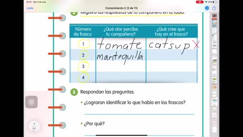 Los sabores y olores de mi entorno. Conocimiento del medio. Segundo grado. Pag. 132 y 133