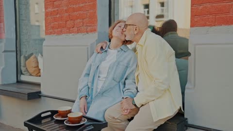 Elderly Man Hugging an Elderly Women💕💓💕