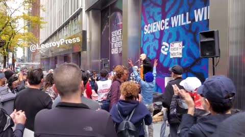 NYC Rally Against J4b Mandates At Pfizer HQ