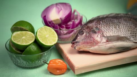 Ingredients to prepare Ceviche