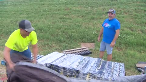 Fireworks display being set up at Panther Island Pavilion for 'Fort Worth's Fourth'