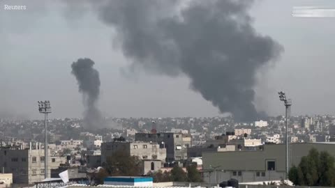 Black smoke billows over Gaza as intense fighting against Hamas continues