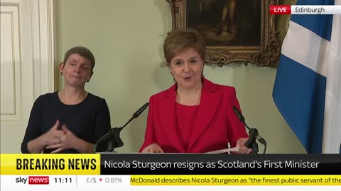 BREAKING: Nicola Sturgeon resigns as Scotland's first minister