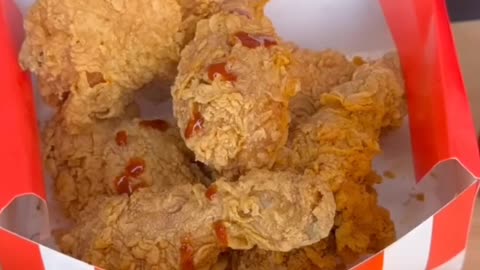 ASMR EATING KFC CHICKEN LEG PIECE #spiceasmr #food