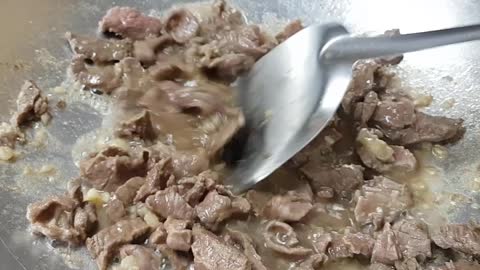 Fried beef recipe