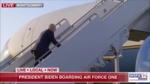 “Biden” tripping up stairs again