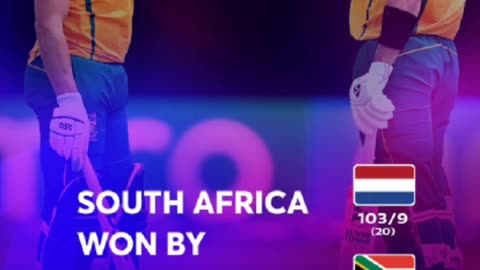 16th Match T20 World Cup 2024#SAvsNED.South Africa won by 4 wkts #cricket#shortvideo #youtubeshorts