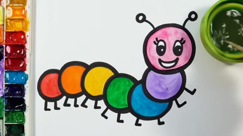 Catterpillar Drawing For Kids| Learn Drawing