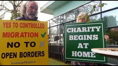 David O'Reilly & Liz outside a Galway County Council Meeting 22-05-23