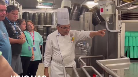 Kitchen Tour on cruise ship