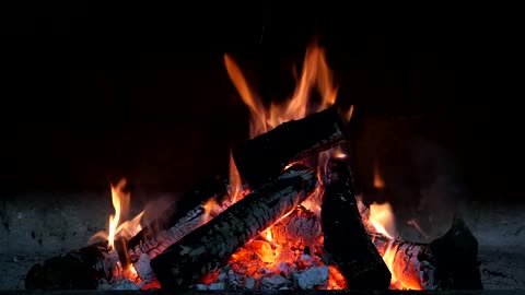 Relaxing Fireplace, Burning & Crackling Sounds (No Music).