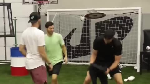 Illusion trick shot w/ Dude Perfect #shorts