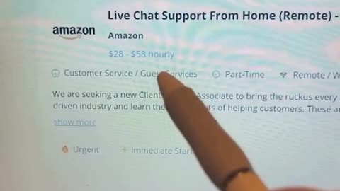 Amazon Pays $50 - $58/hr