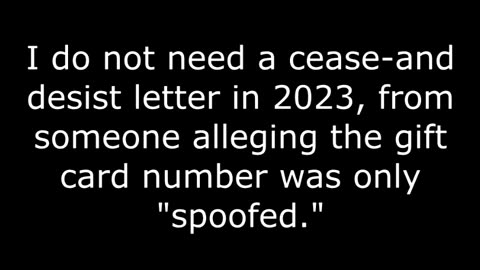 Alleged Credit Card Calls And Hangs Up: I Redial Number And Get $100 Gift Card, May 5, 2023