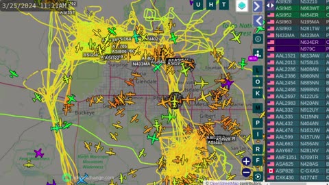 AMF1351 aka N709TR gang bang from KPHX - March 25th 2024