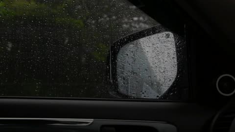 Its raining, Sleep in the car, rainy noise and thunderstorm which fall you asleep quickly