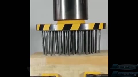 A hydraulic press experiment with relaxing music