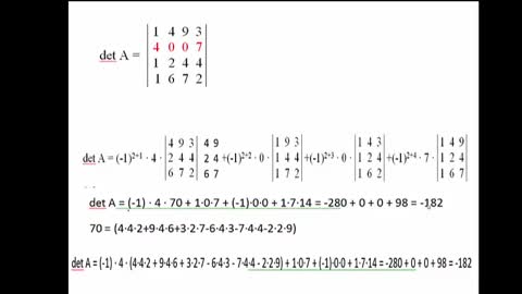 Wyznacznik Macierzy - Krok Po Kroku / Rozwinięcie Laplace’a / Przykład / Macierz kwadratowa