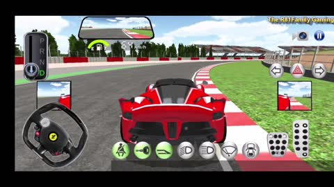 Driving our Ferrari on the racing track