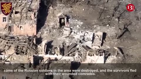 Footage of Ukrainian paratroopers attacking Russians hiding in destroyed buildings