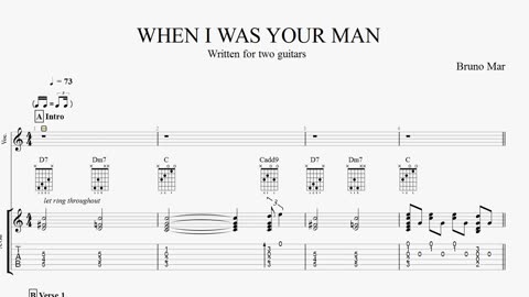 How to play When I was You Man on guitar