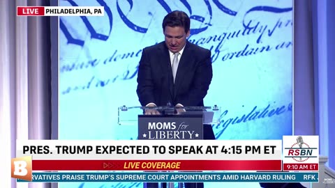 LIVE: Gov. Ron DeSantis Speaking at the Moms for Liberty: Joyful Warriors Summit...