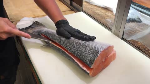 How to Cut a Salmon for Sashimi