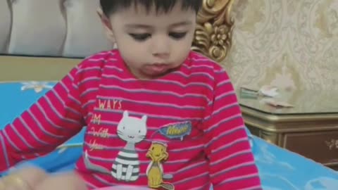 Khizar playimg with baloons