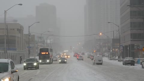 Winter Snow Storm in Toronto CANADA