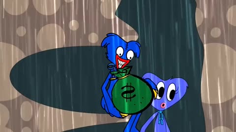 Huggy Wuggy died because of greed #shorts #huggywuggy #animation #cartoon #rainbowfriends