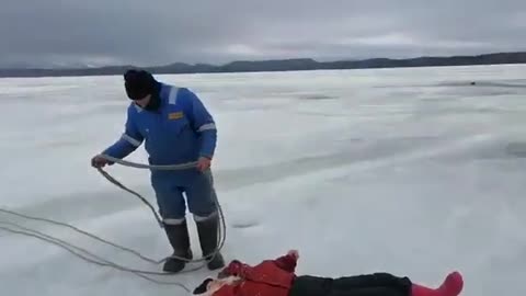 Russian rescuers. Sakhalin Island