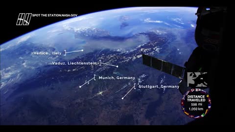 4K Aerial View of Europe from Space