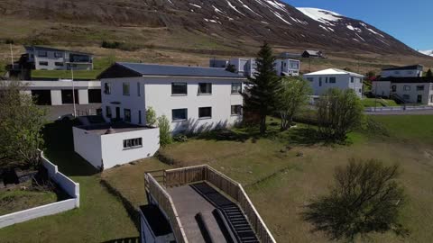 Unusual Backyard in a Small Icelandic Town