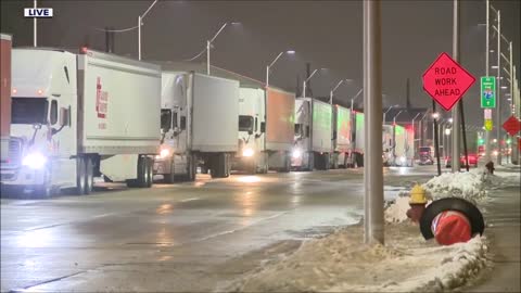 Truckers Shutdown Detroit-Windsor Border