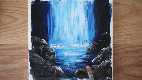 Painting in Acrylic on Waterfall