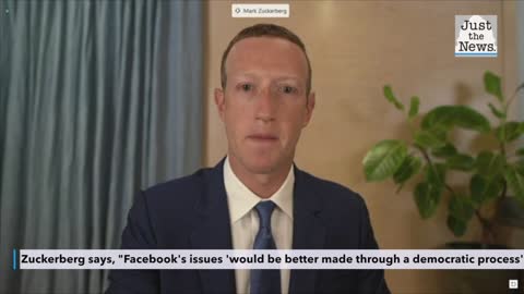 Zuckerberg says some of Facebook's issues 'would be better made through a democratic process'