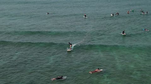 Hawaii Surf Guru (Kimo) w/ Unnamed female student