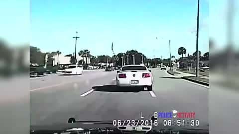 Wild Police Chase Of Stolen Car Ends With PIT Maneuver