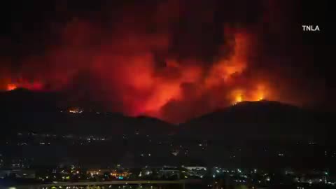 Impressive time-lapse footage capturing a massive Airport blaze in progress in Southern California